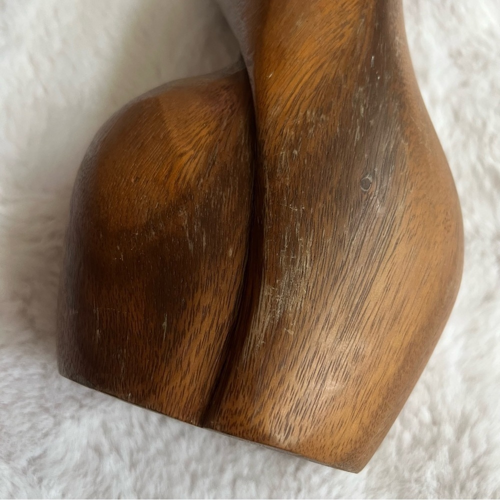 MCM Vintage Wooden Woman Sculpture - Picture 10 of 12